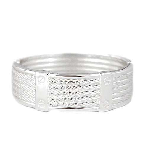 Kont Design Silver Hinged Bracelet 