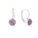 Silver-Tone Purple Earrings