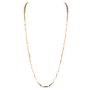 Shiny Gold Metal Beads Long Necklace