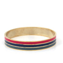 Gold Pink Navy And Light Blue Epoxy Bangle