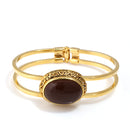 Gold Filigree Brown Bracelet