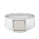 Silver Clear Faceted Crystal Hinged Bracelet