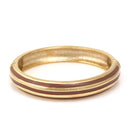 Gold Brown Epoxy Hinged Bracelet