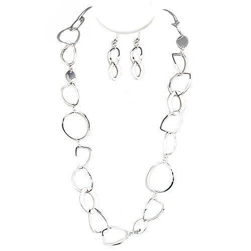 Chunky Link Necklace and Earrings Set         
