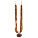 Silver-Tone Metal Brown Seed Beads Adjustable Lobster Claw Closure Necklaces 