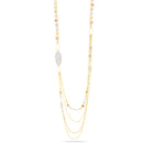Gold-Tone Metal Mix Beads Lobster Claw Closure Layered Necklace