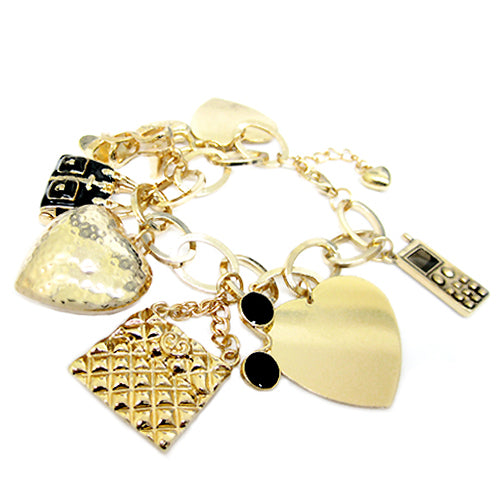 GOLD GIRL'S DAY OUT CHARM BRACELET