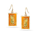 Gold-Tone Metal Orange Drop Earrings