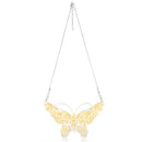 Silver-Tone Metal Butterfly Enamel Lobster Clasp Necklace