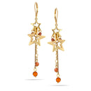 Gold-Tone Metal Star Dangle Earrings