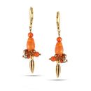Gold-Tone Metal Orange Drop Earrings