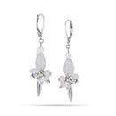 Silver-Tone Metal Beads Drop Earrings
