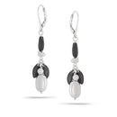 Hematite-Silver-Tone Metal Drop Earrings