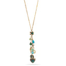 Gold-Tone Metal Mix Charms Adjustable Lobster Claw Closure Necklaces