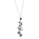SILVER MIX CHARMS LOCKET PENDANT  NECKLACES