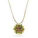 Gold-Tone Metal Olive Flower Necklace