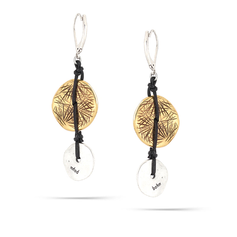 Silver And Gold-Tone Metal Earrings