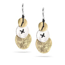 Gold-Silver-Tone Metal Drop Earrings