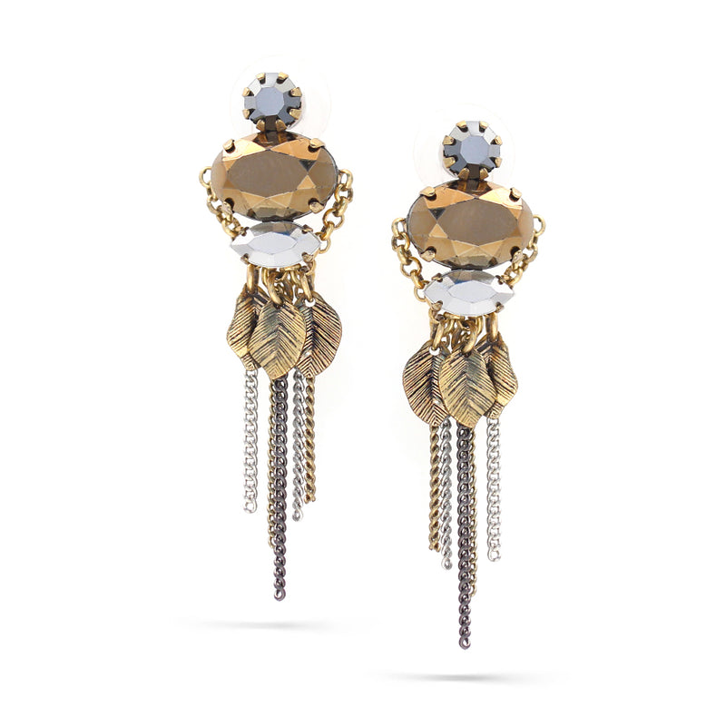 Gold-Tone Metal Drop Earrings