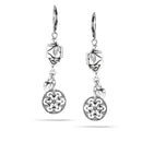 Silver-Tone Metal Heart Filigree Charm Earrings