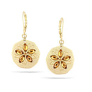 Gold-Tone Metal Yellow Crystal Drop French Earrings