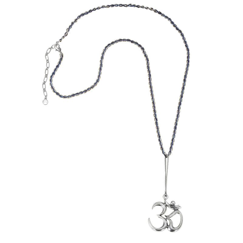 Silver-Tone Metal Religious Charm Necklace