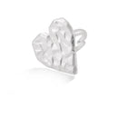 Silver-Tone Metal Hammered One Size Ring