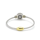 TWO TONE BLACK CRYSTAL CLASSIC CABLE BRACELET