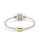 TWO TONE CHAMPAGNE CRYSTAL CLASSIC CABLE BRACELET
