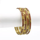 GOLD BROWN 7 PCS BANGLE SET