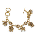 GOLD ELEPHANT CHARM BRACELET