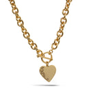 Gold Heart Pendant Chain Necklace