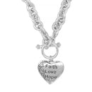 Silver Heart Pendant Chain Necklace