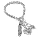 SILVER HEART CHARM BRACELET