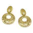 GOLD ROUND FILIGREE EARRINGS
