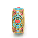 GOLD MULTI COLOR MEMORY WIRE STRETCH  BRACELETS