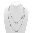 MATTE FINISHED RHODIUM LONG NECKLACE