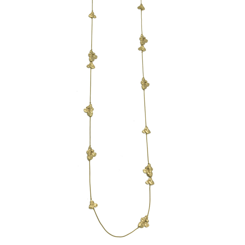 MATTE FINISHED GOLD LONG NECKLACE