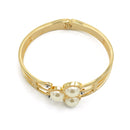 GOLD CREAM PEARL AND CRYSTAL BRACELET