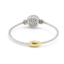 TWO TONE CRYSTAL MARCASITE FINISH  TWISTED ROPE  BRACELET