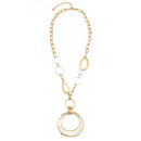 GOLD AND SILVER TONE METAL NECKLACE