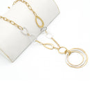 GOLD AND SILVER TONE METAL NECKLACE