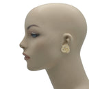 Gold Rhinestone Crystal Interlock Earrings