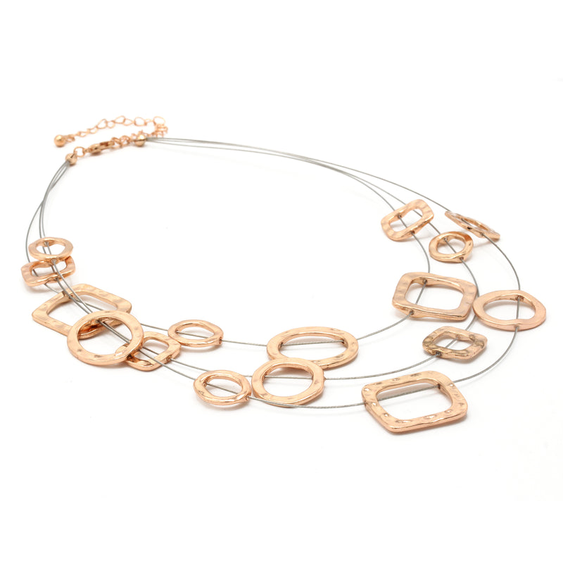 ROSE GOLD WIRE METAL NECKLACE
