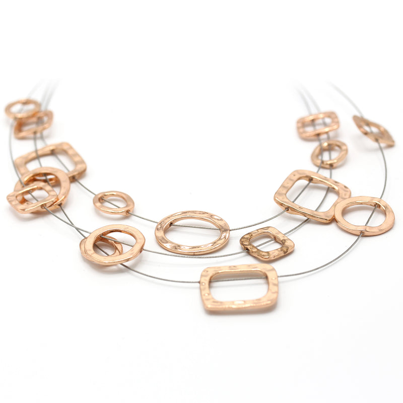 ROSE GOLD WIRE METAL NECKLACE