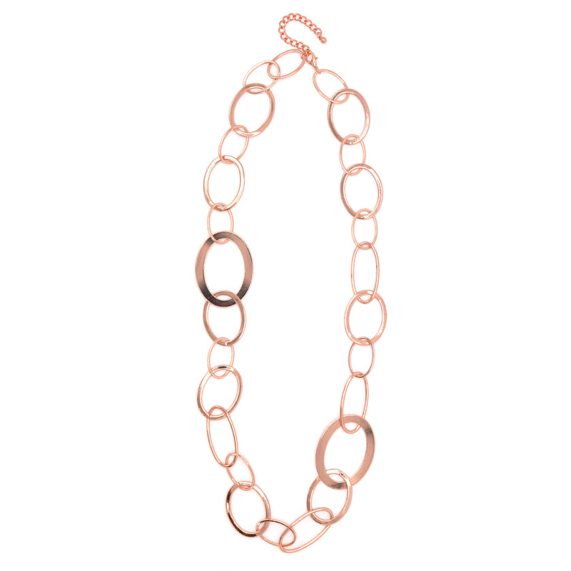 ROSE GOLD LARGE LINK LONG NECKLACE