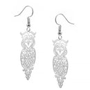 SILVER OWL FILIGREE LIGHT WEIGHT EARRINGS