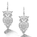 SILVER OWL FILIGREE LIGHT WEIGHT EARRINGS