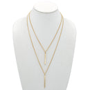 GOLD VERTICAL BAR  LAYER NECKLACE