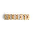 GOLD RECTANGLE GLITTER MEMORY WIRE STRETCH BRACELET